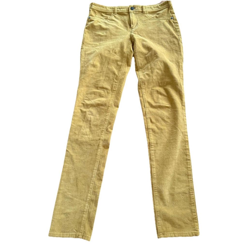 Pilcro And The Letterpress Anthropologie Gold Yellow Corduroy Skinny Pant Sz 28